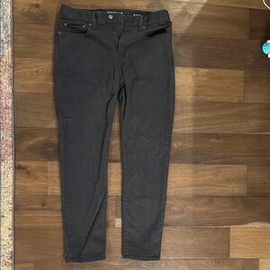 Banana Republic Dark Charcoal Black Slim Fit Travel Jeans - 30x30